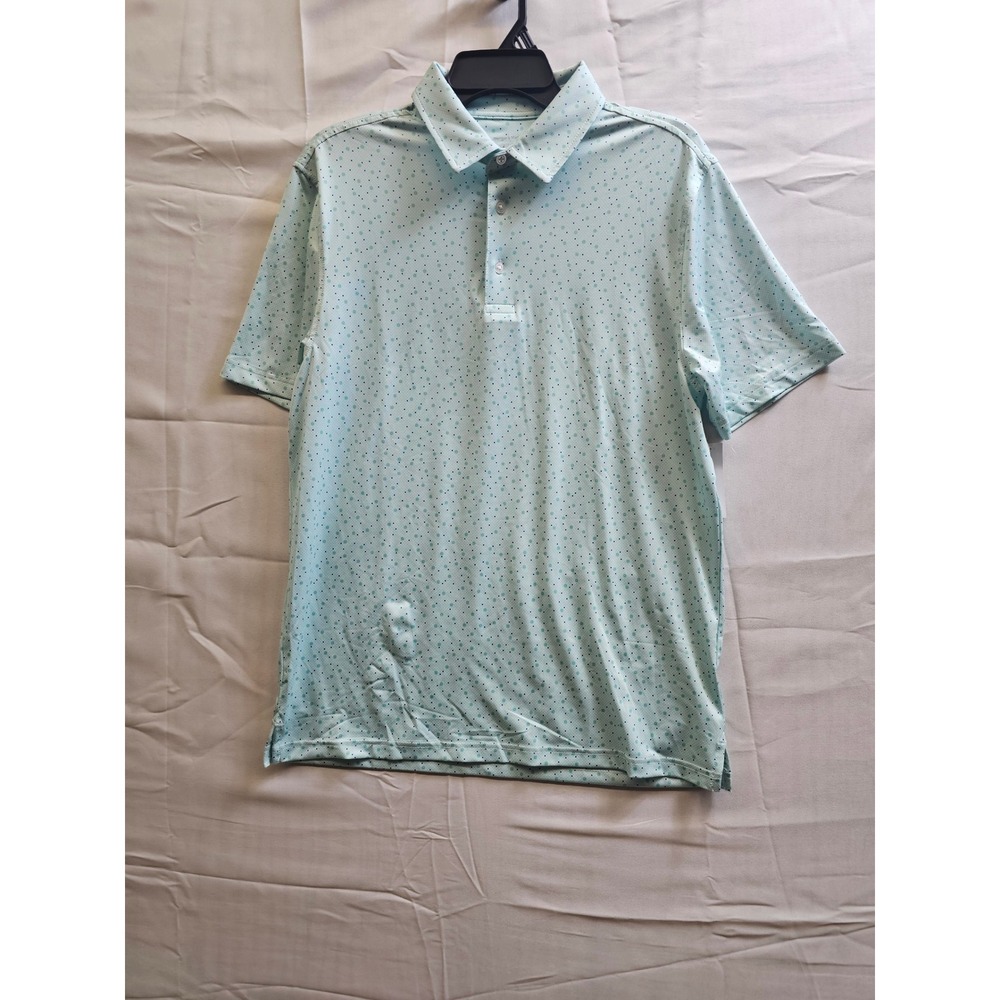 Members Mark‎ Patterned Performance Polo Mens Medium Green Golf Shirt